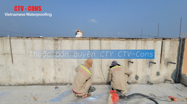 Xử lý chống thấm bê bơi tại khách sạn la vela huế